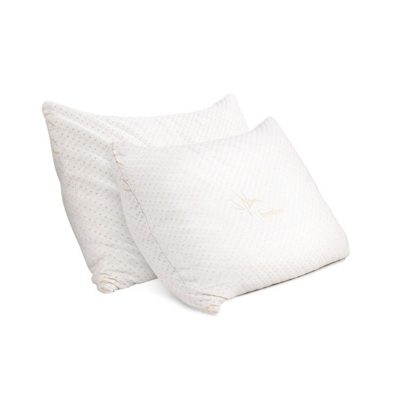 Giselle Bedding Set of 2 Single Bamboo Memory Foam Pillow - Payday Deals