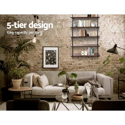 Artiss Wall Display Shelves Industrial DIY Pipe Shelf Rustic Floating Brackets - Payday Deals