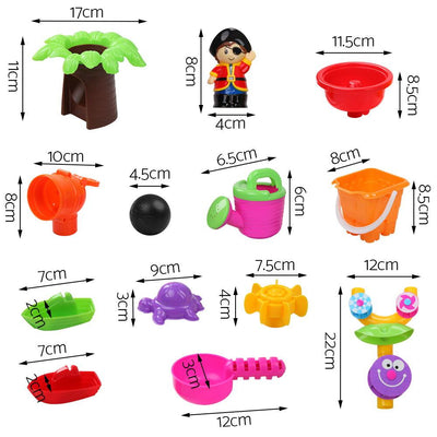 Keezi 20 Piece Kids Pirate Toy Set - Blue - Payday Deals