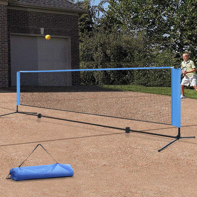 Everfit Portable Sports Net Stand Badminton Volleyball Tennis Soccer 4m 4ft Blue - Payday Deals