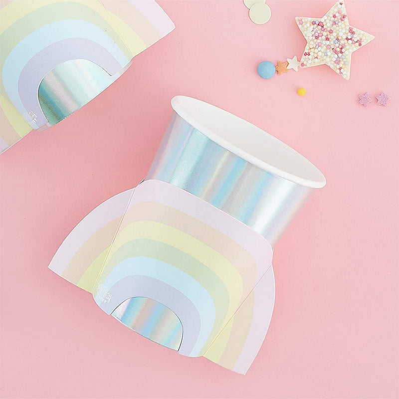 Pastel Party Rainbow Cups 8 Pack