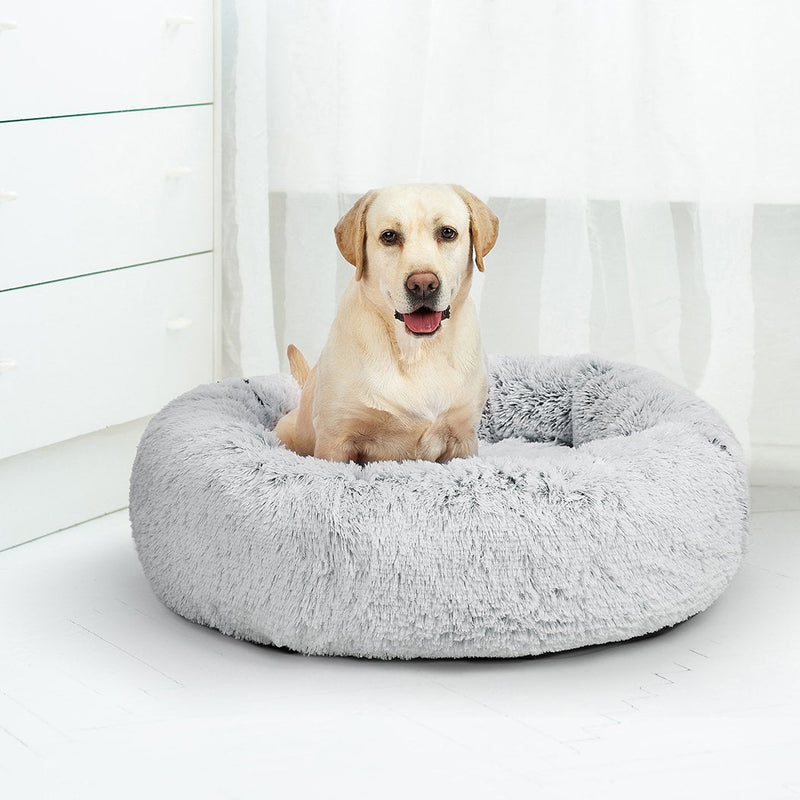 PaWz Pet Bed Cat Dog Donut Nest Calming Mat Soft Plush Kennel - Payday Deals