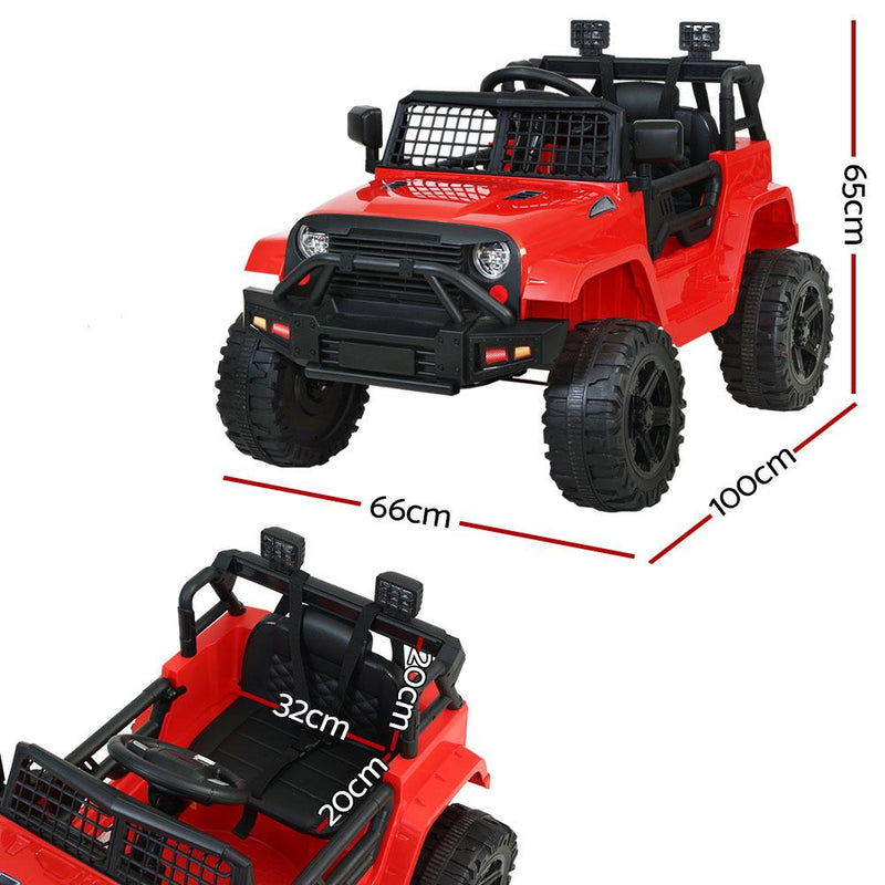 Rigo Kids Ride On Car Electric 12V Car Toys Jeep Battery Remote Control Red - Payday Deals