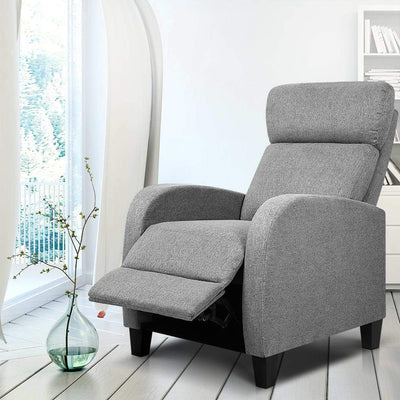 Artiss Fabric Reclining Armchair - Grey - Payday Deals