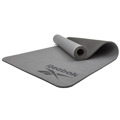 Double Sided Yoga Mat (6mm, Black/Grey)