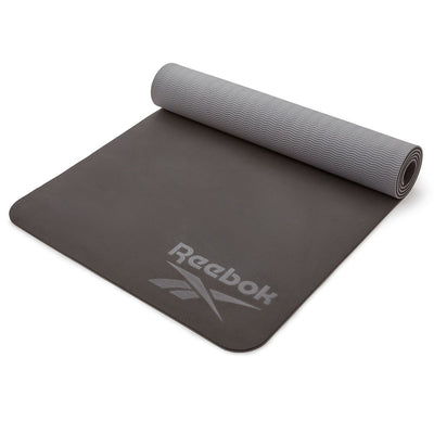 Double Sided Yoga Mat (6mm, Black/Grey)
