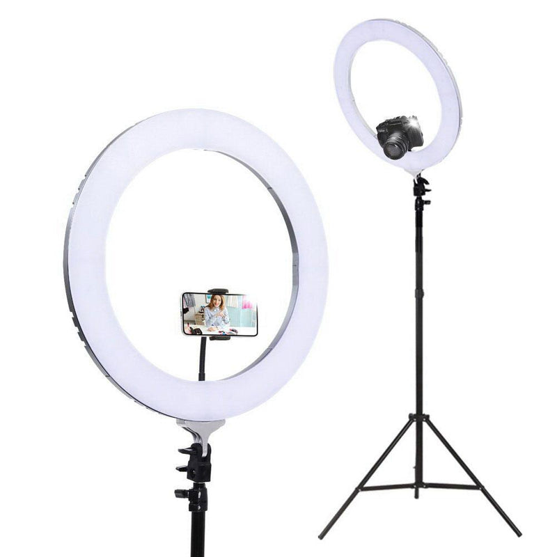 Embellir Ring Light 19" LED 6500K 5800LM Dimmable Diva With Stand Silver - Payday Deals