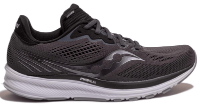 Saucony Men's Ride 14 Shoes Runners Athletic Sneakers Running - Charcoal/Black