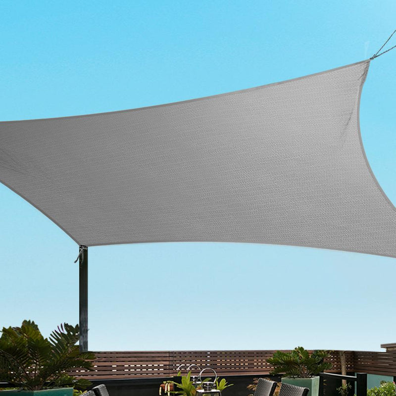 Instahut Sun Shade Sail Cloth Shadecloth Outdoor Canopy Square  280gsm 6x6m - Payday Deals