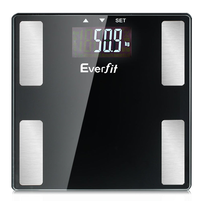 Everfit Bathroom Scales Digital Body Fat Scale 180KG Electronic Monitor BMI CAL - Payday Deals