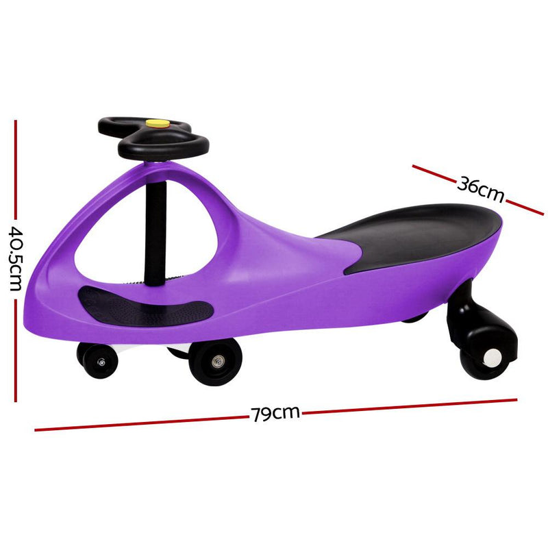 Rigo Kids Ride On Swing Car - Purple - Payday Deals