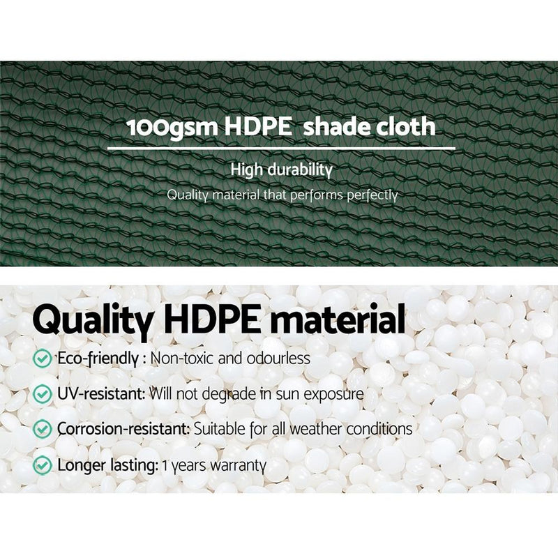 Instahut 3.66x30m 50% UV Shade Cloth Shadecloth Sail Garden Mesh Roll Outdoor Green - Payday Deals