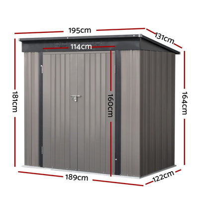 Giantz Garden Shed Sheds Outdoor Storage 1.95x1.31M Steel Workshop House Tool