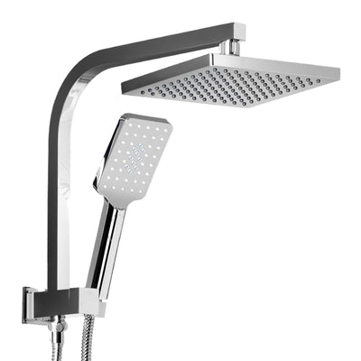 Cefito WELS 8'' Rain Shower Head Set Square Handheld High Pressure Wall Chrome - Payday Deals