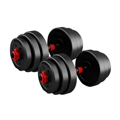 Dumbbells Barbell Weight Set 20KG Adjustable Rubber Home GYM Exercise Fitness