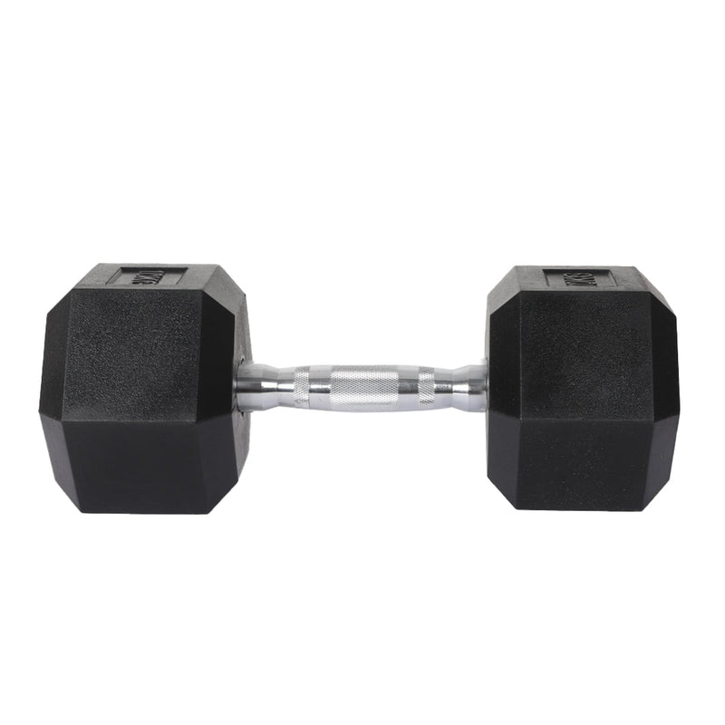 Centra Rubber Hex Dumbbell 20kg Home Gym Exercise Weight Fitness Training