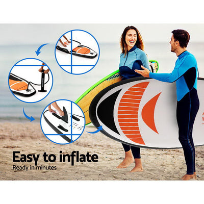 Weisshorn 11FT Stand Up Paddle Board Inflatable SUP Surfborads 15CM Thick - Payday Deals