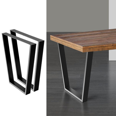 Artiss 2x Coffee Dining Table Legs 71x65/40CM Industrial Vintage Bench Metal Trapezoid - Payday Deals