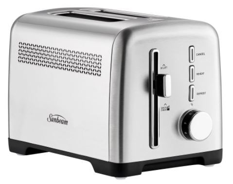 Sunbeam Long Slot 2 Slice Stainless Steel Toaster