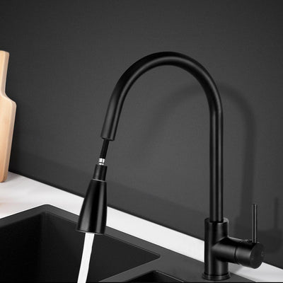 Cefito Pull-out Mixer Faucet Tap - Black - Payday Deals