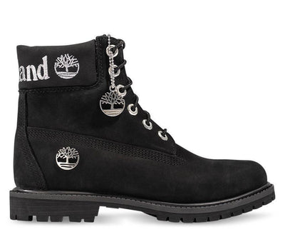 Timberland Womens Premium 6 Inch Leather Waterproof Boot - Black Nubuck