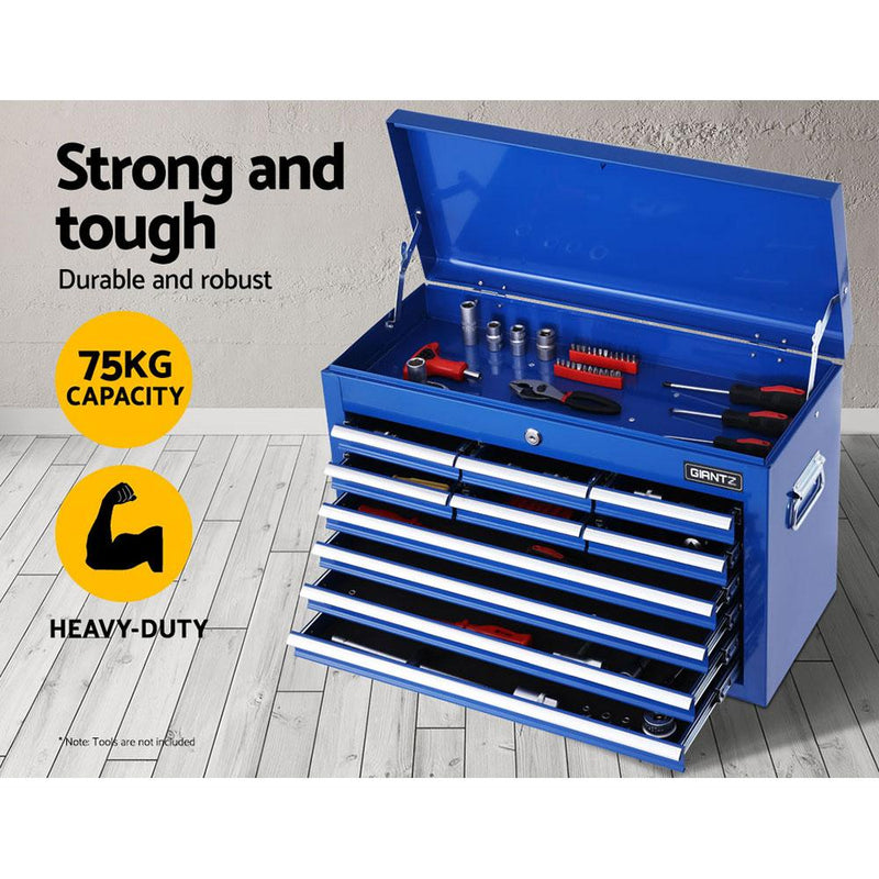 Giantz 10-Drawer Tool Box Chest Cabinet Garage Storage Toolbox Blue - Payday Deals
