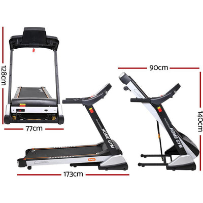 Everfit Electric Treadmill 48cm Incline Running Home Gym Fitness Machine Black - Payday Deals