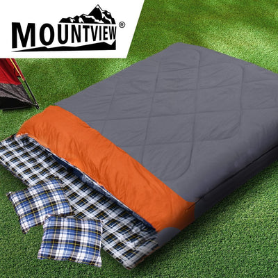 Mountview -10Â°C Double Indoor Outdoor Adult Camping Hiking Envelope Sleeping Bag - Payday Deals