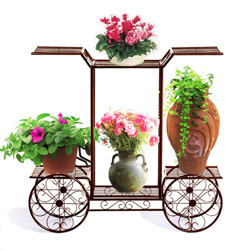 Levede Plant Stand Outdoor Indoor Metal Flower Pots Rack Corner Planter Shelf - Payday Deals