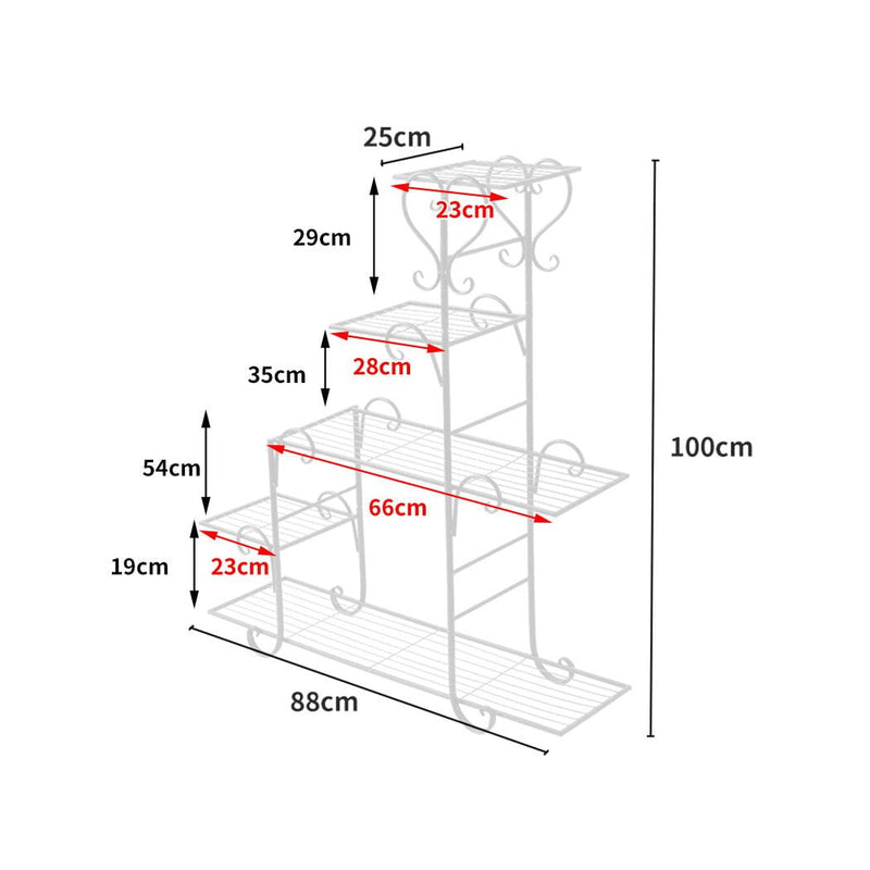 Levede Outdoor Indoor Plant Stand Metal Flower Pot Garden Corner Shelf Stands - Payday Deals