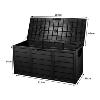 290L Outdoor Storage Box Garden Lockable Toys Tools Container Waterproof Indoor - Payday Deals