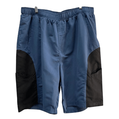 Plus Size Big Adult Men's Board Summer Beach Shorts Microfibre King - Dark Denim/Black
