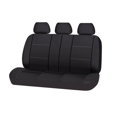 Universal Lavish Rear Seat Cover Size 06/08S | Black/White Stitching