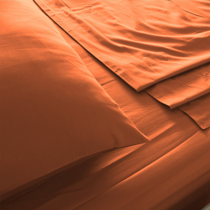 Royal Comfort 1000TC Hotel Grade Bamboo Cotton Sheets Pillowcases Set Ultrasoft - King - Cinnamon - Payday Deals