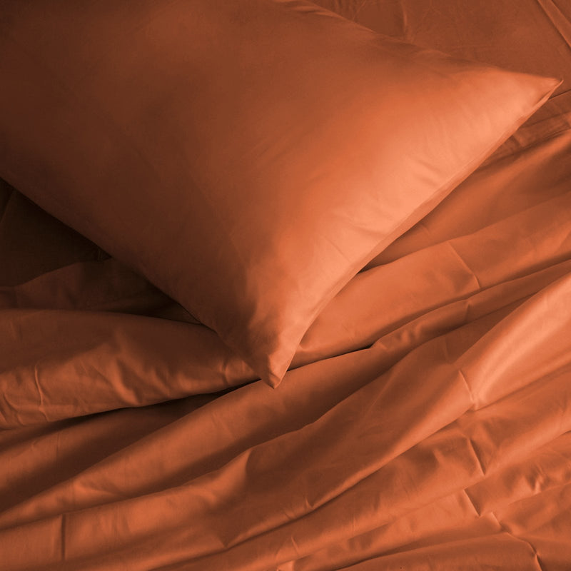 Royal Comfort 1000TC Hotel Grade Bamboo Cotton Sheets Pillowcases Set Ultrasoft - King - Cinnamon - Payday Deals