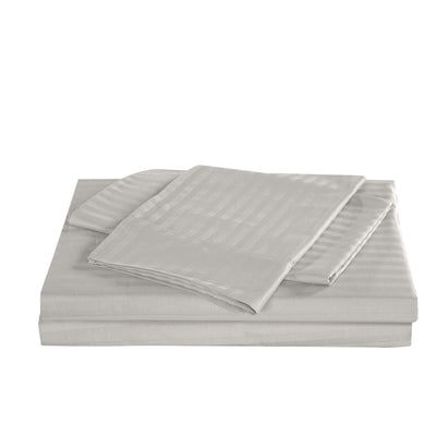 Kensington 1200 Thread Count 100% Egyptian Cotton Sheet Set Stripe - Super King - Grey