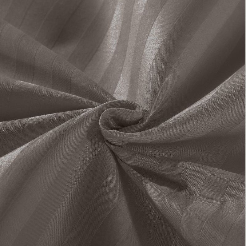 Royal Comfort Kensington 1200 Thread Count 100% Cotton Stripe Quilt Cover Set - Queen - Charcoal