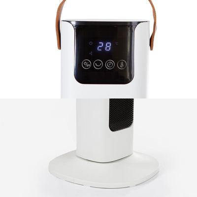 Pursonic Electric Ceramic Tower Heater Portable Oscillating Remote Control - White