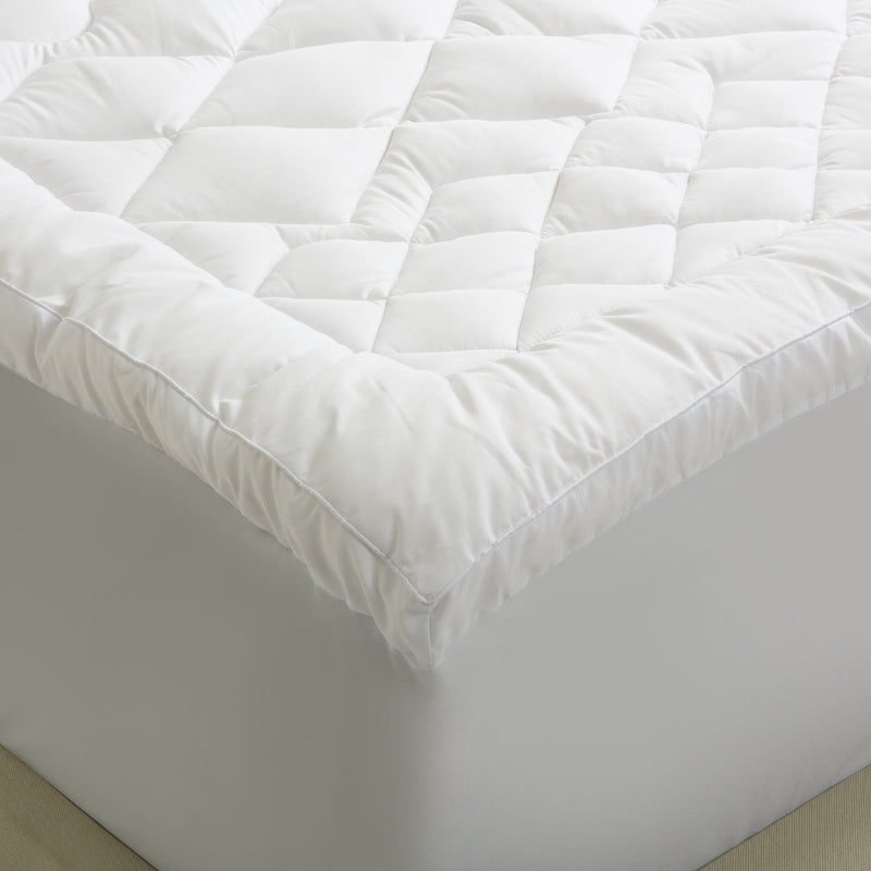 Royal Comfort 1200GSM Deluxe 7-Zone Mattress Topper Luxury Gusset Breathable - King - White