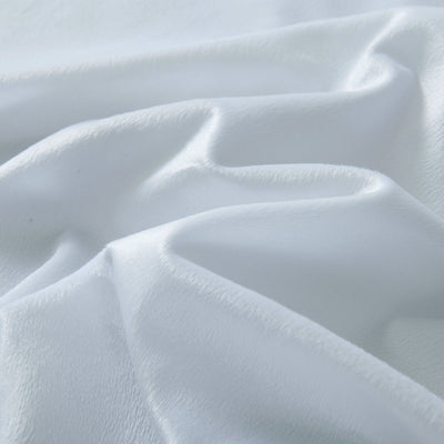 Royal Comfort Velvet Quilt Cover Set Super Soft Luxurious Warmth - Queen - White