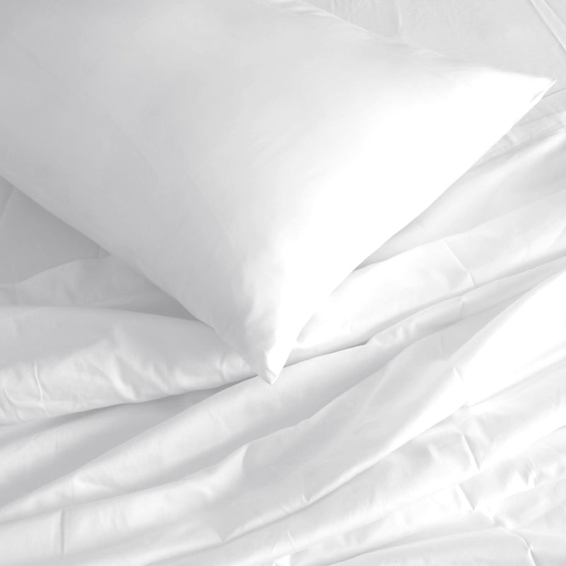 Royal Comfort 1000TC Hotel Grade Bamboo Cotton Sheets Pillowcases Set Ultrasoft - Queen - White