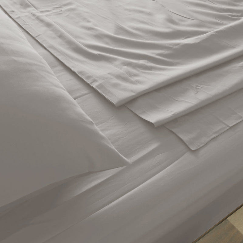 Royal Comfort 1000TC Hotel Grade Bamboo Cotton Sheets Pillowcases Set Ultrasoft - Queen - Dove