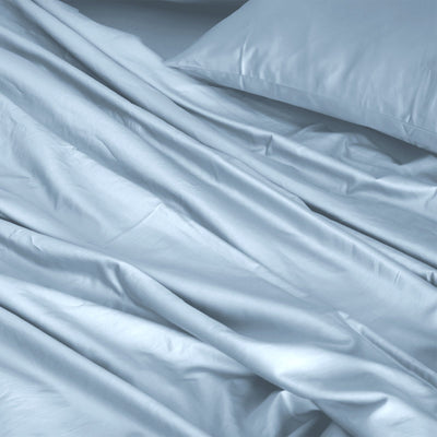 Royal Comfort 1000TC Hotel Grade Bamboo Cotton Sheets Pillowcases Set Ultrasoft - King - Blue Fog