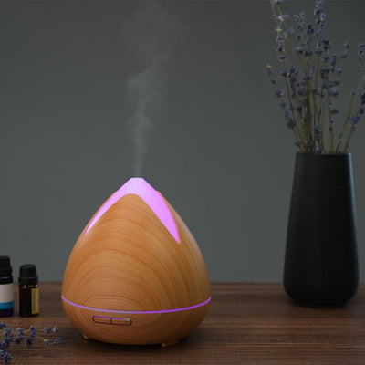 Essential Oils Ultrasonic Aromatherapy Diffuser Air Humidifier Purify 400ML - Light Wood - Payday Deals