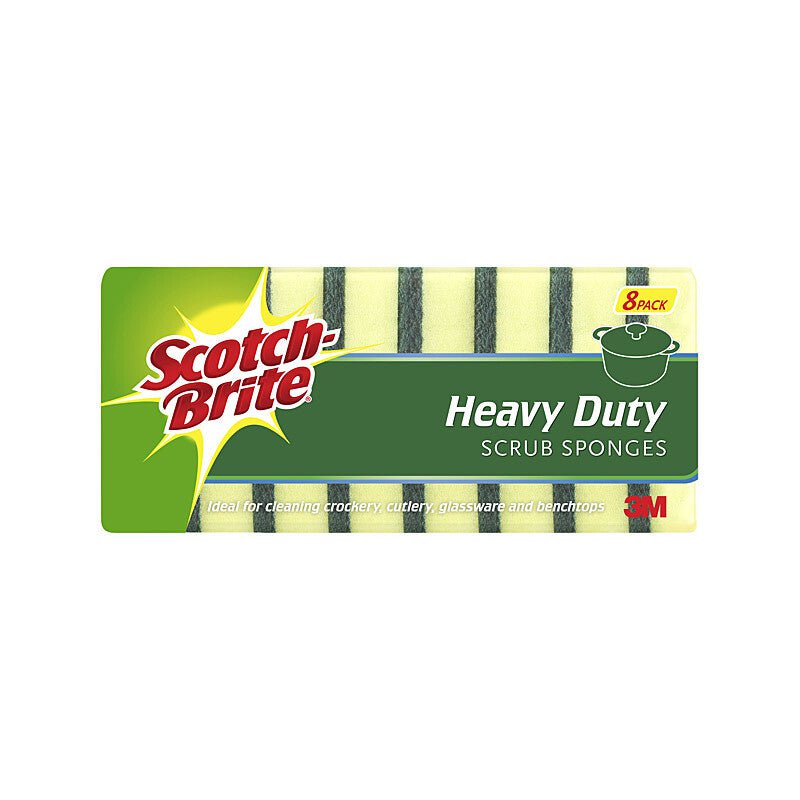 SCOTCHBRITE Scrub Sponge Heavy Duty Pack of 8