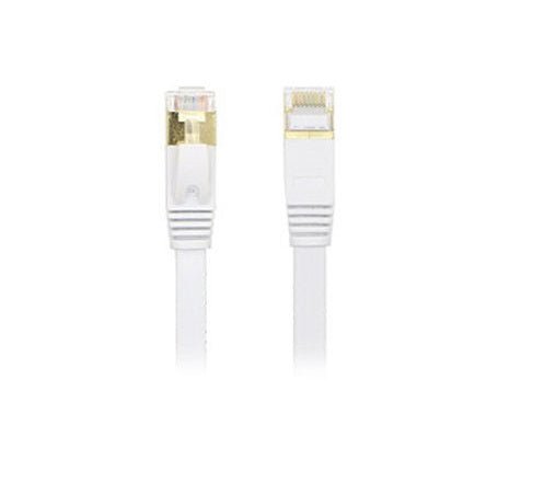 EDIMAX 0.5M White 10GbE Shielded CAT7 Network Cable - Flat