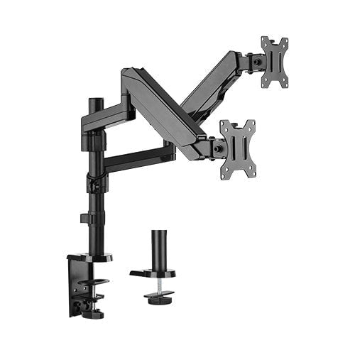 Brateck Dual Minitor Full Extension Gas Spring Dual Monitor Arm independent Arms Fit Most 17&