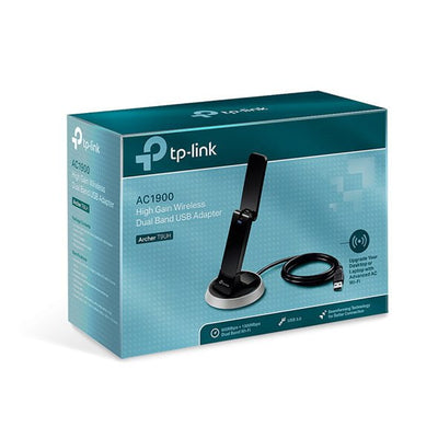 TP-LINK Archer T9UH AC1900 High Gain Wireless Dual Band USB Network Adapter 1900Mbps (600Mpbs @ 24GHz & 1300Mbps @ 5GHz) USB30 Omni Directional Ant