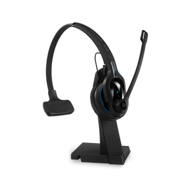 SENNHEISER | Sennheiser IMPACT MB Pro1 UC ML Bluetooth 4.0 Headset with Desk USB Stand, Monaural, Noise Cancelling Mic, Upto 15 Hours Talk, Teams Certified
