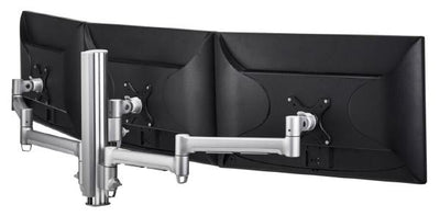 Atdec AWM Triple monitor arm solution - 710mm &amp 130mm articulating arms - 400mm post - bolt - Silver - AWMS-3-13714